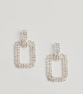 Sparkly Status Rhinestone Statement Earrings