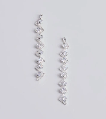 Unforgettable Luxe Rhinestone Linear Earrings