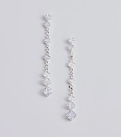 Dazzling Vibes Rhinestone Linear Drop Earrings