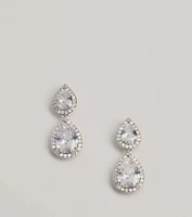 Classically Stunning Cubic Zirconia Teardrop Earrings