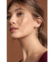 Time to Glam Tiered Fringe Rhinestone Earrings