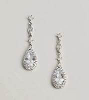 Memorable Dazzle Rhinestone Teardrop Earrings