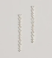 Sparkling Elegance Rhinestone Linear Earrings