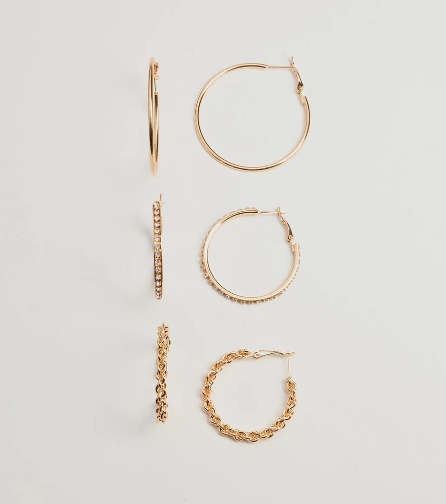 Perfect Balance Hoop Earrings Set