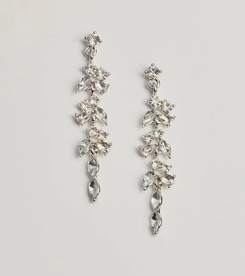 Twinkling Radiance Rhinestone Linear Earrings