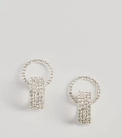 Encircled Luxe Rhinestone Drop Earrings