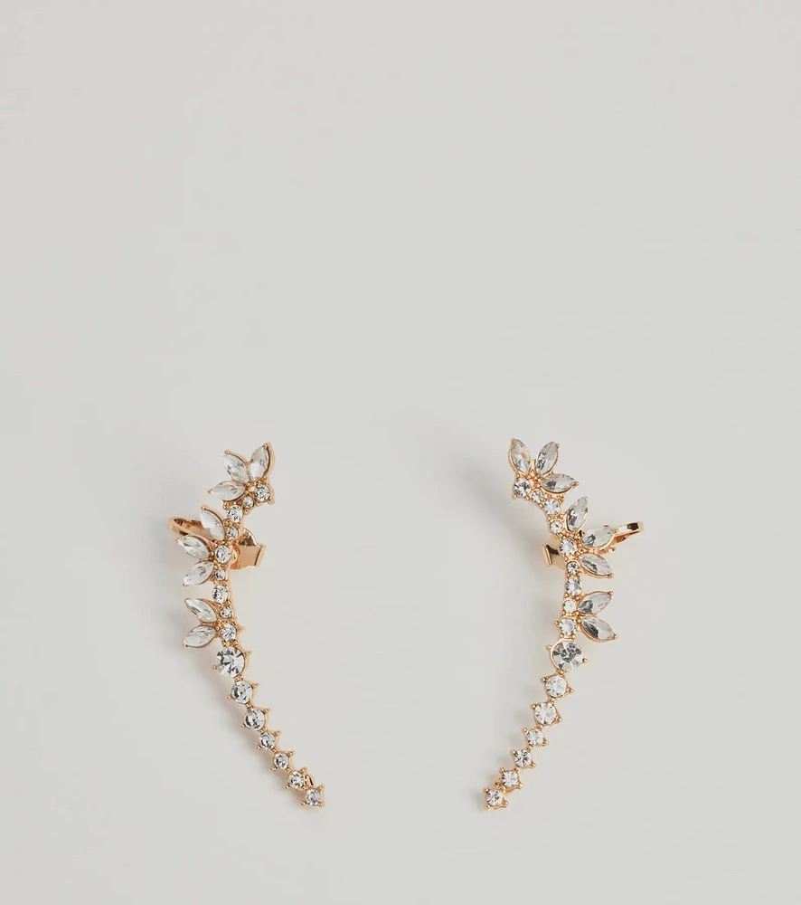 Glam Shine Rhinestone Two-Pack Ear Crawler Set