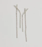 Luxe Appeal Rhinestone Linear Earrings