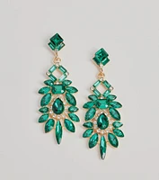 Statement Stunner Teardrop Gemstone Earrings