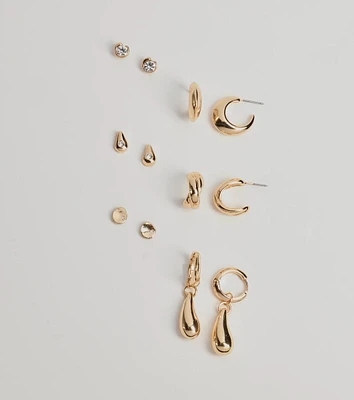 Glam Vibes Only Six-Pack Earrings Set