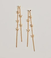 Butterfly Charm Linear Earrings