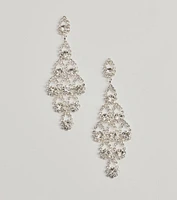 Dazzling Luxe Rhinestone Chandelier Earrings