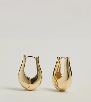 Bold Glam Geometric Hoop Earrings