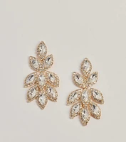 Reign With Glamour Gemstone Leaf Drop Earrings