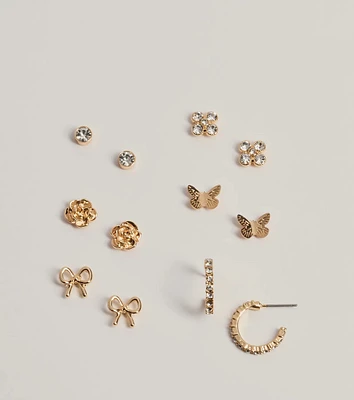 Adorable Details Six-Pack Earrings Set