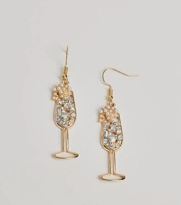 Pop The Bubbly Champagne Earrings