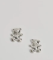 Looking Adorable Teddy Bear Stud Earrings