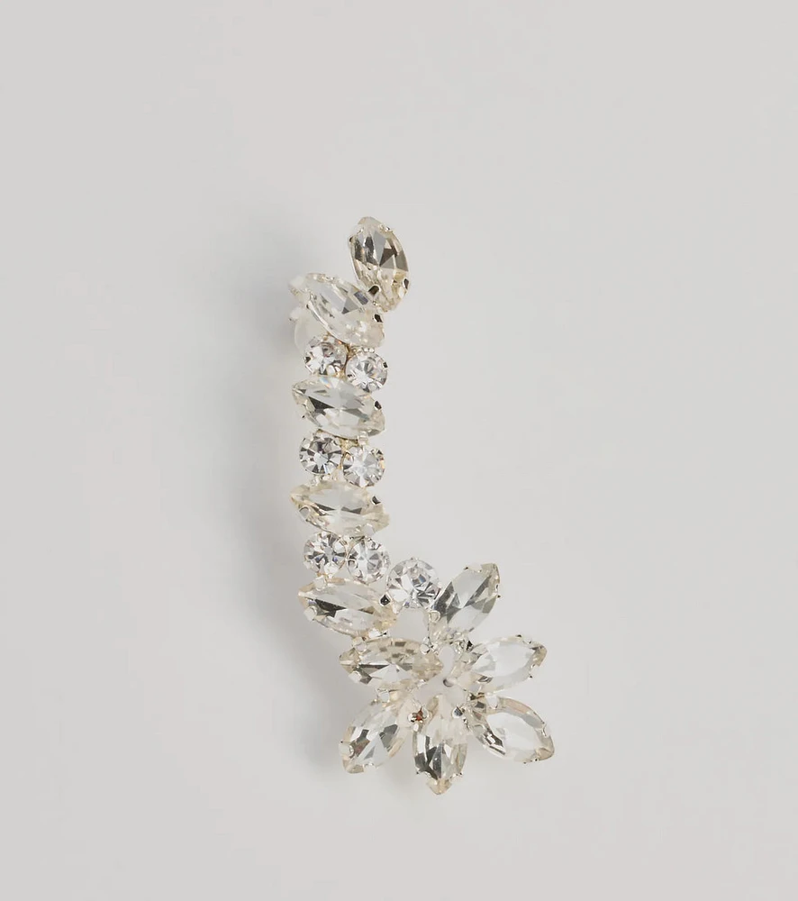 Luxe Feels Rhinestone Ear Crawler Earring