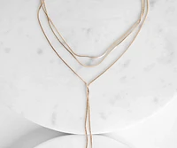 Twisted Layered Short Lariat And Choker