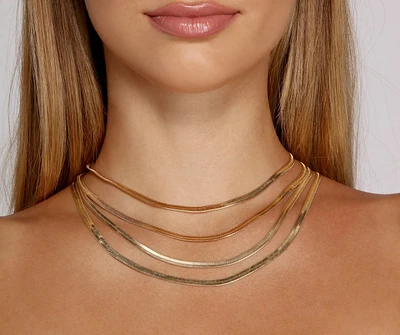 Snake Chain Layered Necklace