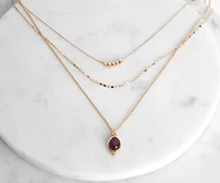 Gemstone Layered Necklace