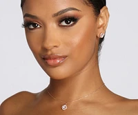 Looking For Romance Cubic Zirconia Necklace + Earring Set