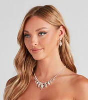 Girls Want Glam Marquise Necklace Set