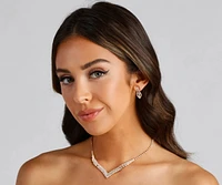 Dazzling Diva Collar and Duster Earrings Set