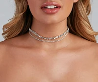 Go Glam Rhinestone Choker Set