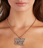 B-Day Girl Rhinestone Necklace