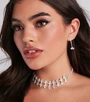 Striking Stunner Choker And Earrings Set