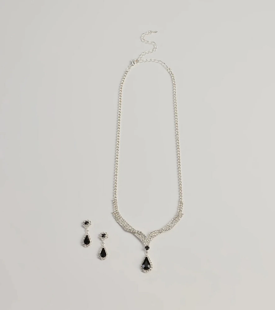 Exude Luxe Necklace And Earrings Set