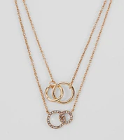 Perfect Dainty Layered Circle Charm Necklace