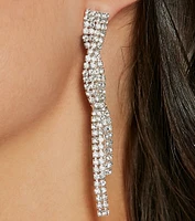Gorgeous Radiance Rhinestone Choker Necklace And Earrings Set