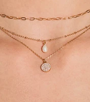 Moment To Shine Layered Faux Pearl Necklace