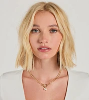 Something Chic Faux Pearl Toggle Layered Necklace