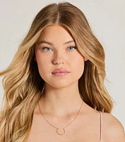 Chic Simplicity Open-Circle Charm Necklace