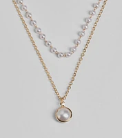 Luxe Moment Faux Pearl Layered Necklace