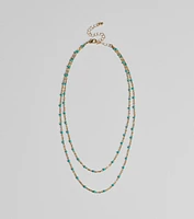 On Trend Layered Bead Necklace