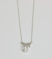 Simple And Stunning Rhinestone Bow Necklace