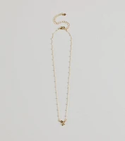 Memorable Glam Dainty Bow Charm Necklace