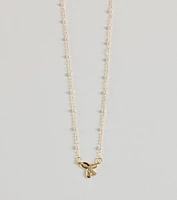 Memorable Glam Dainty Bow Charm Necklace