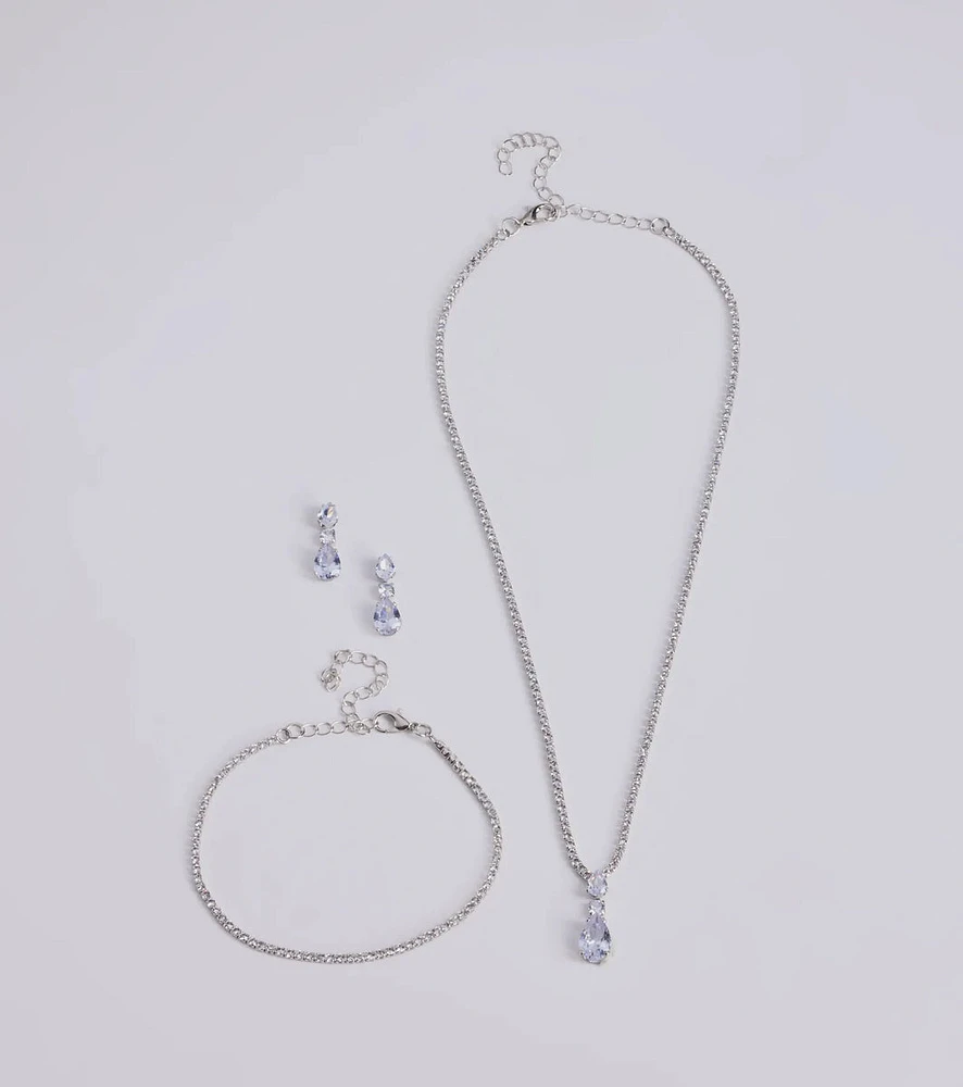 Elegant Impression Rhinestone Necklace Set