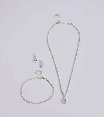 Elegant Impression Rhinestone Necklace Set