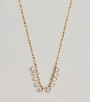 Delicate Glam Rhinestone And Clear Stone Necklace