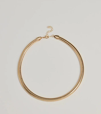 So Sleek Snake Chain Collar Necklace