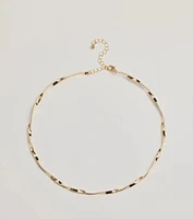 Effortless Twist Metal Collar Necklace