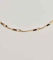 Effortless Twist Metal Collar Necklace