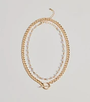 Sleek Glam Two-Pack Chain Necklace Set