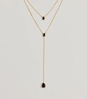 Endlessly Chic Teardrop Lariat Necklace